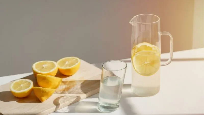 レモンとピッチャーとコップ